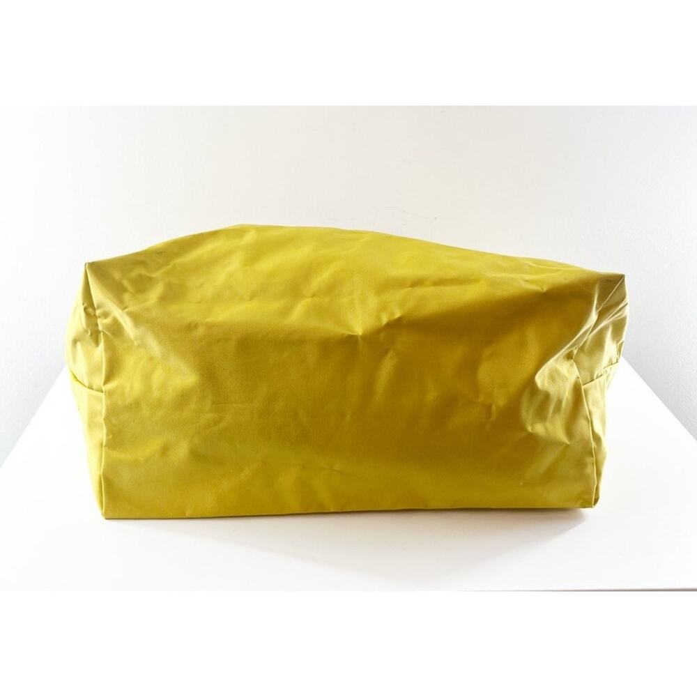 Longchamp Nylon Medium Le Pliage Tote Handbag Yellow Brown - Picture 8 of 12
